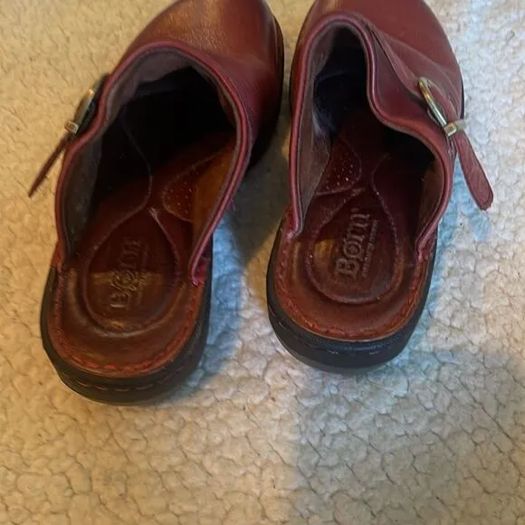 Born Avoca leather mules size 6