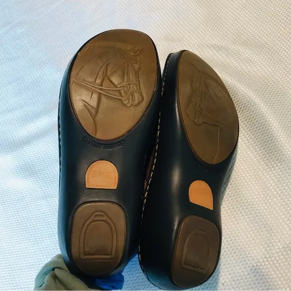 Born Brown Leather Mules with Rounded Toe