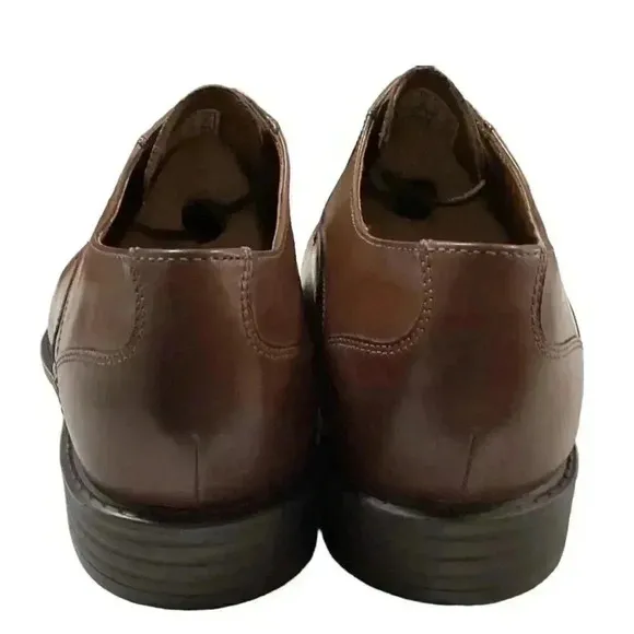 Bostonian Garvan Plain Mens 13 M Oxford Dress Shoes Brown Leather NEW