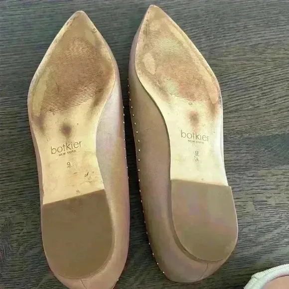 botkier New York Aubrey studded point toe leather ballet flats shoes