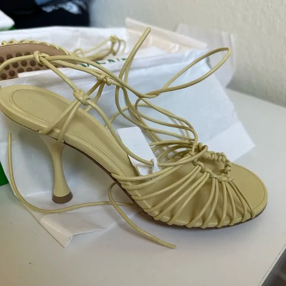Bottega Veneta Women's Cream Strappy Heels