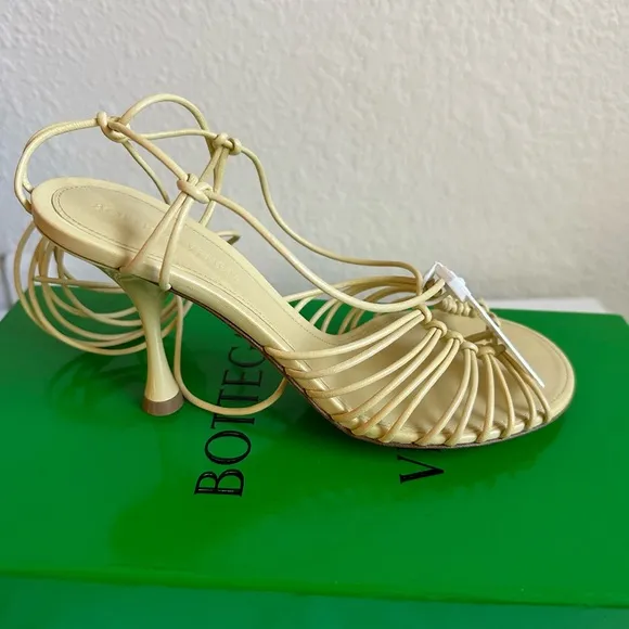 Bottega Veneta Women's Cream Strappy Heels