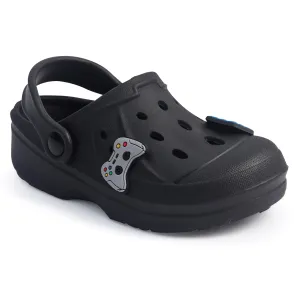 Boys Black Clogs