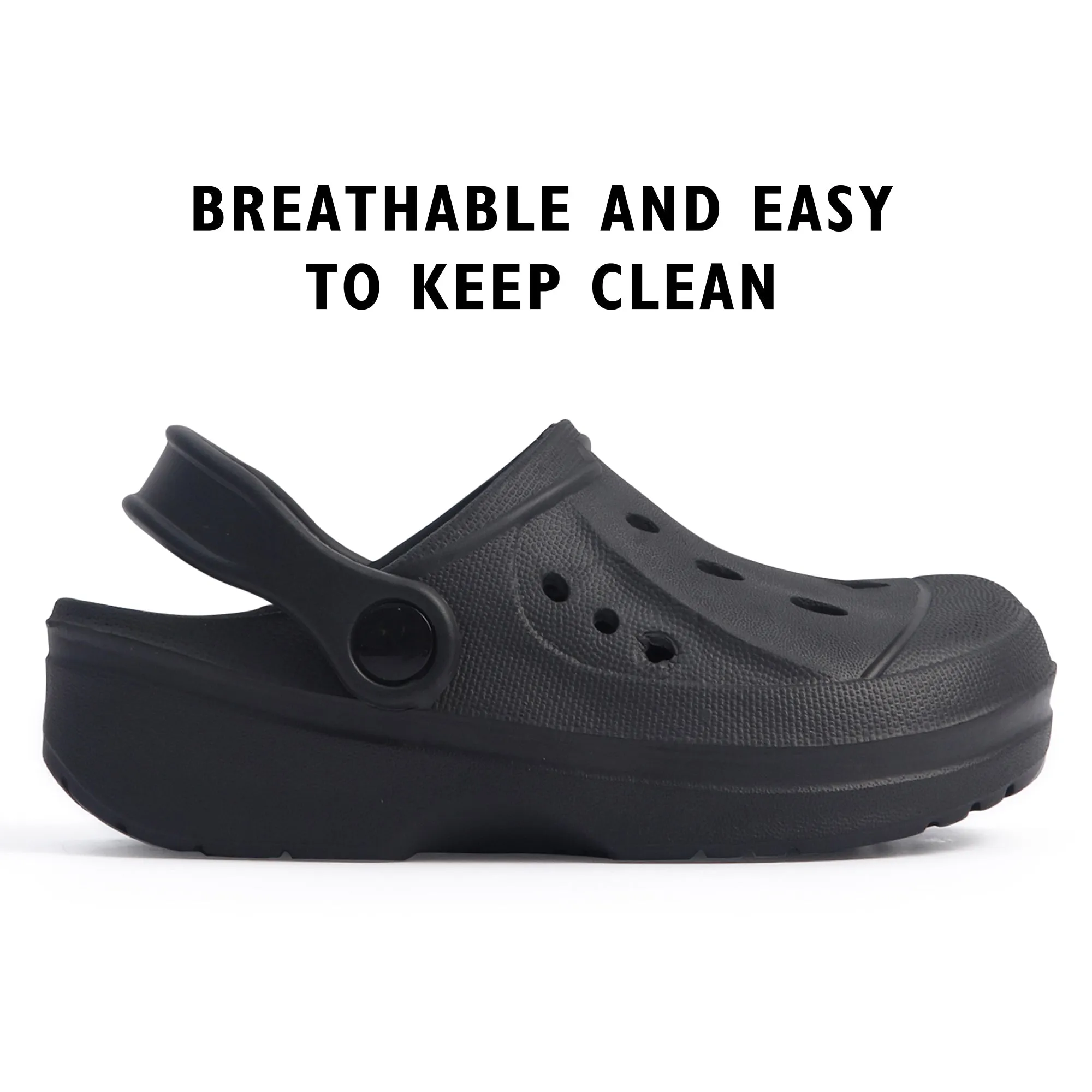 Boys Black Clogs