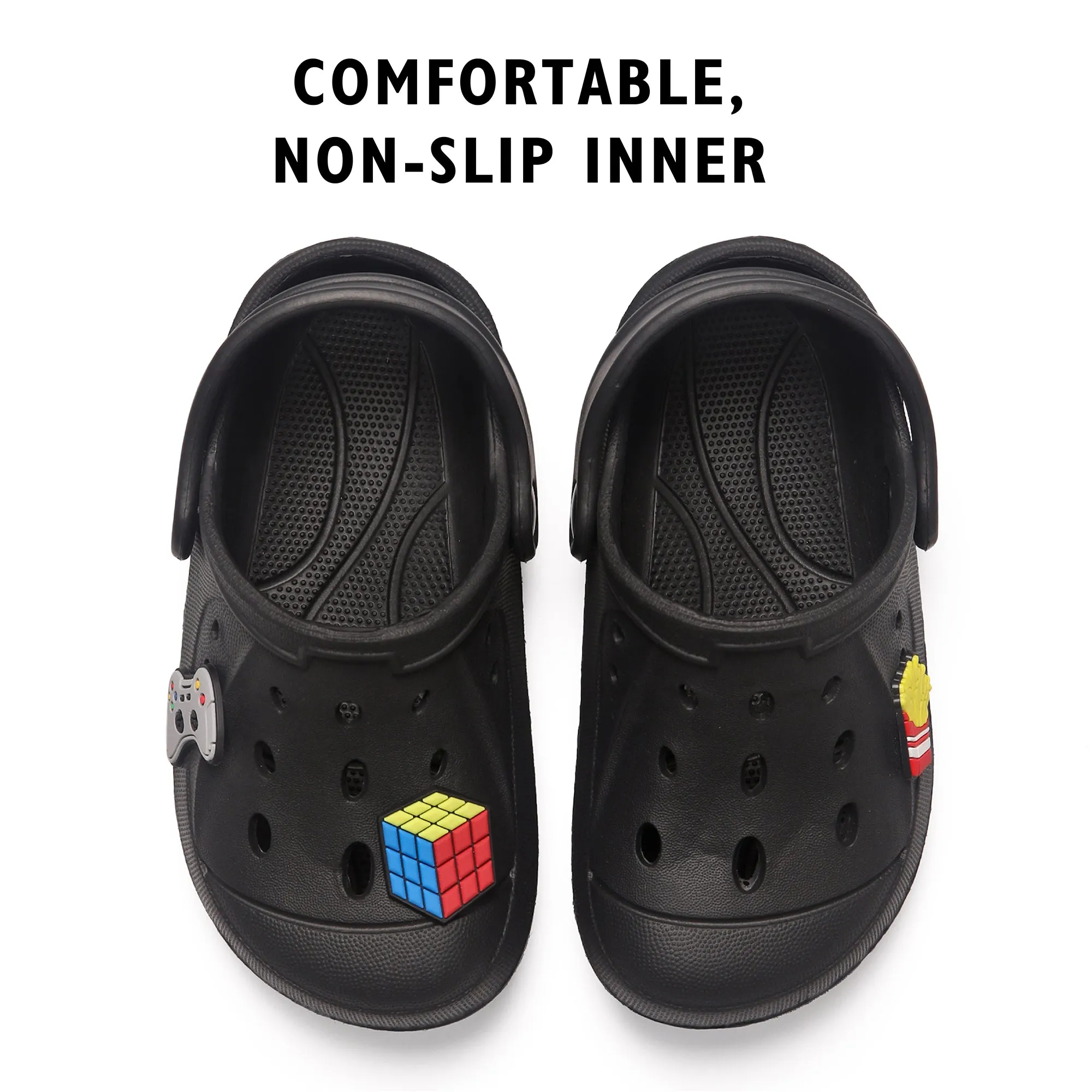 Boys Black Clogs