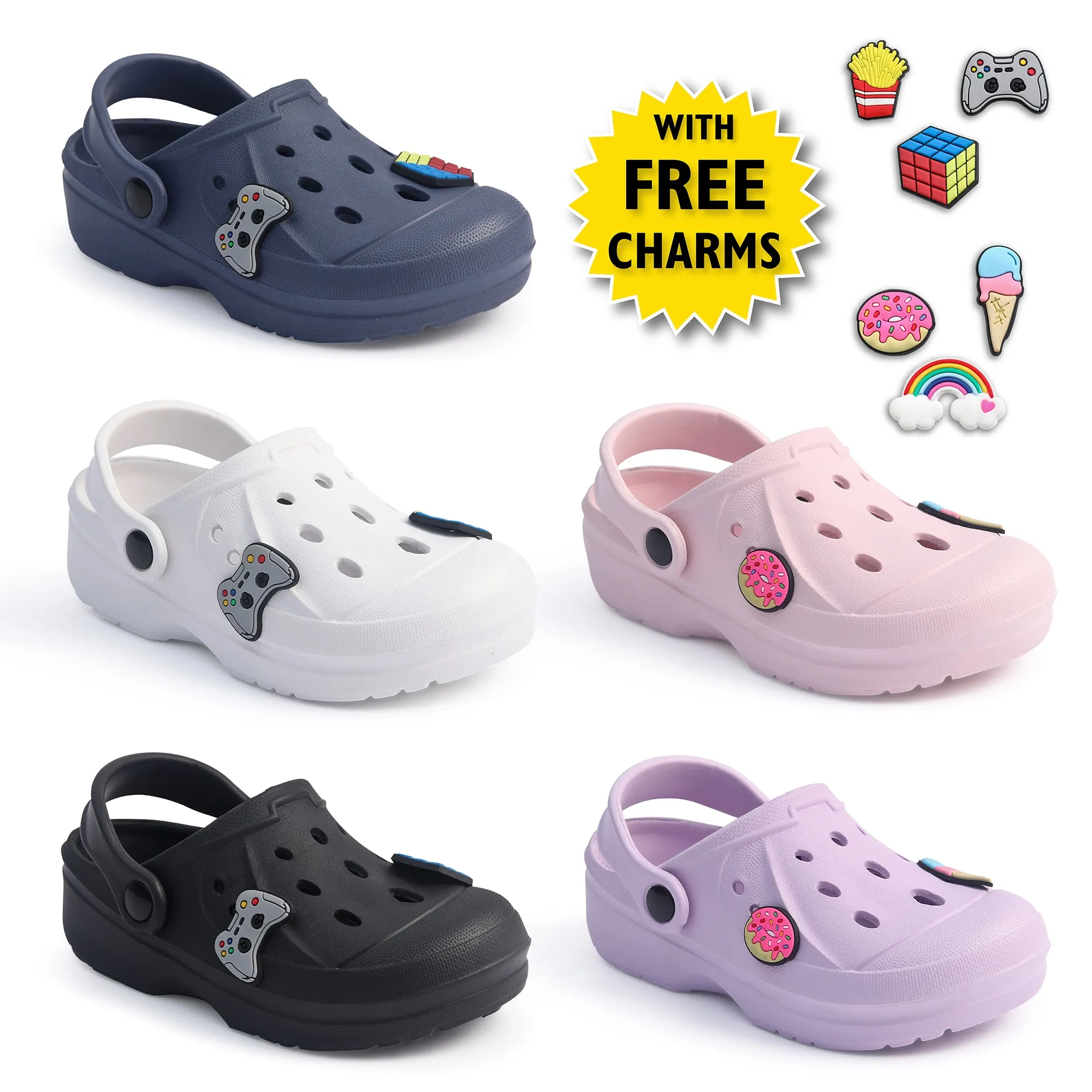 Boys Navy Clogs