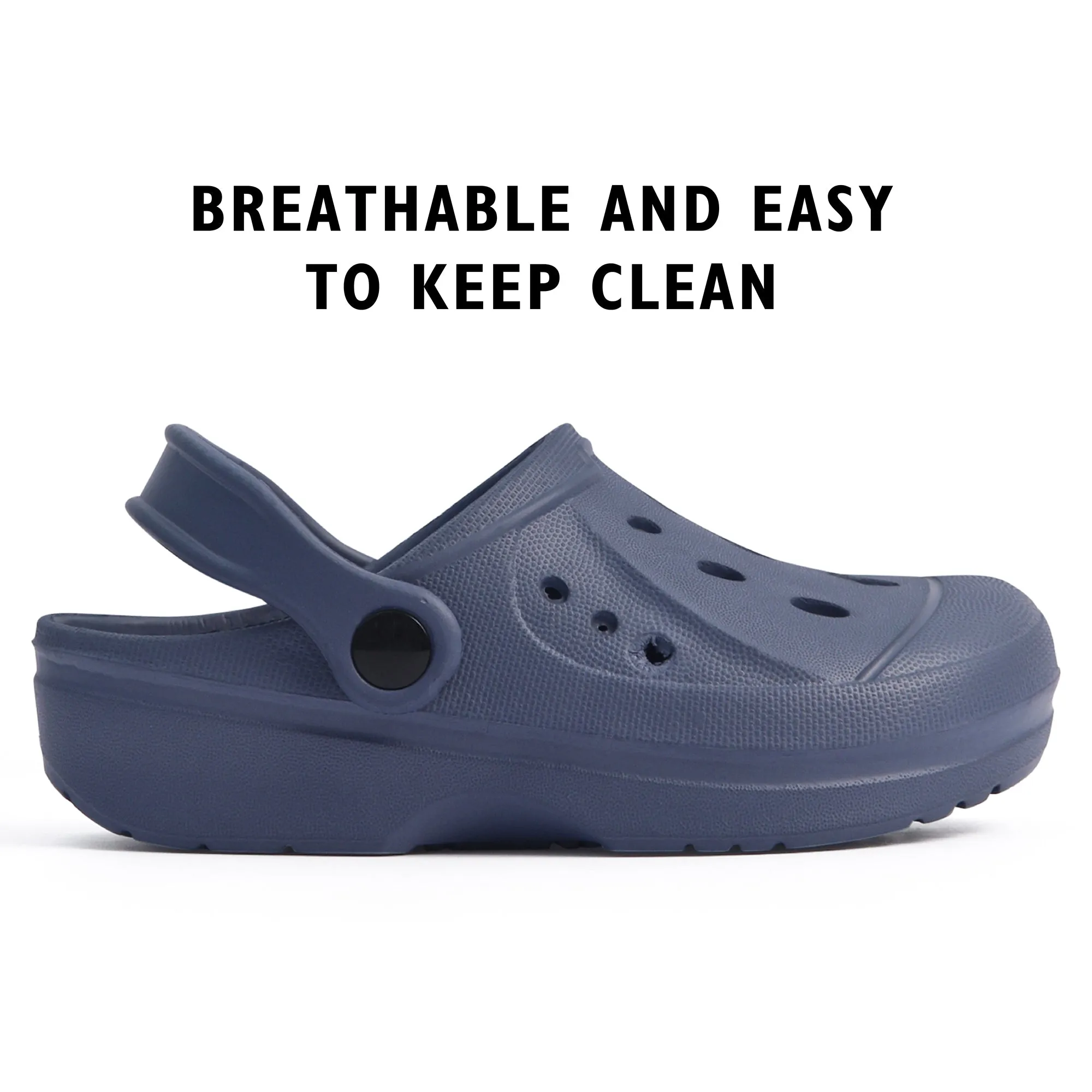 Boys Navy Clogs