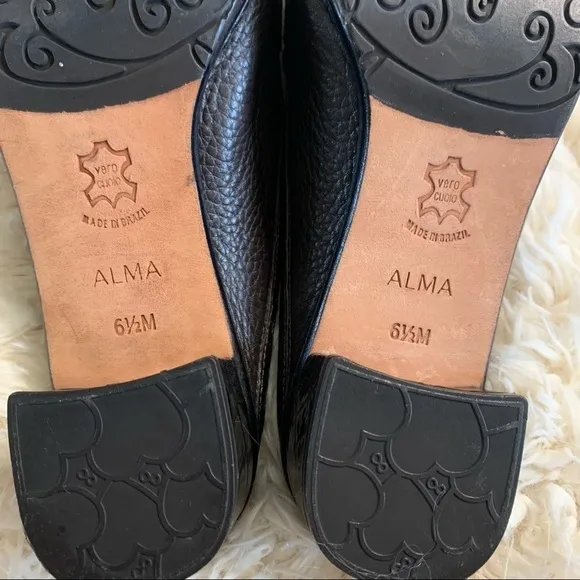 Brighton Alma Brown Croc Leather Tassel Mules Shoe