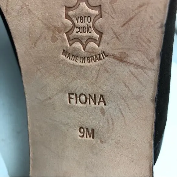 Brighton Fiona Brown Embroidered Slip On Mules 8 EUC