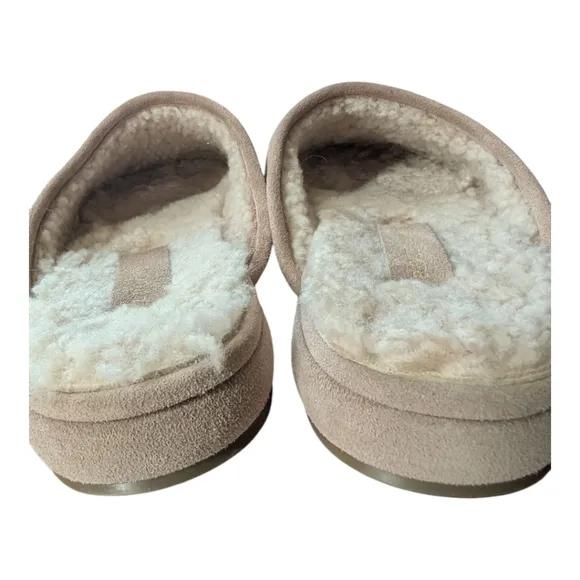 Brochu Walker The Soho Mule Slip-On Shoes Shearling Suede Quiet Luxury Size 8