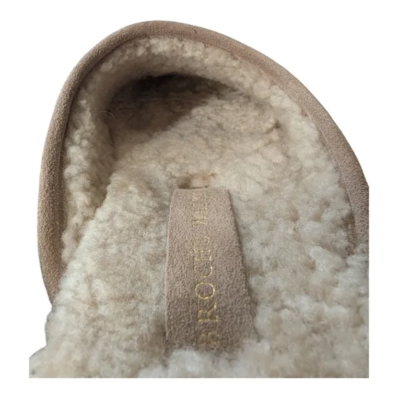 Brochu Walker The Soho Mule Slip-On Shoes Shearling Suede Quiet Luxury Size 8