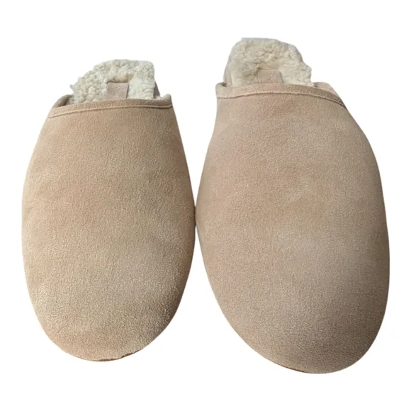 Brochu Walker The Soho Mule Slip-On Shoes Shearling Suede Quiet Luxury Size 8