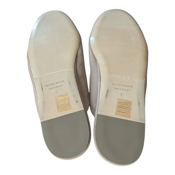 Brochu Walker The Soho Mule Slip-On Shoes Shearling Suede Quiet Luxury Size 8