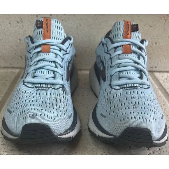 Brooks Ghost 13 Road-Running Sneakers Size 9.5 Athletic Shoes Light Blue/Grey