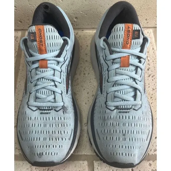 Brooks Ghost 13 Road-Running Sneakers Size 9.5 Athletic Shoes Light Blue/Grey