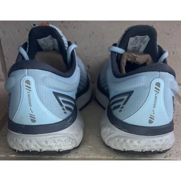 Brooks Ghost 13 Road-Running Sneakers Size 9.5 Athletic Shoes Light Blue/Grey