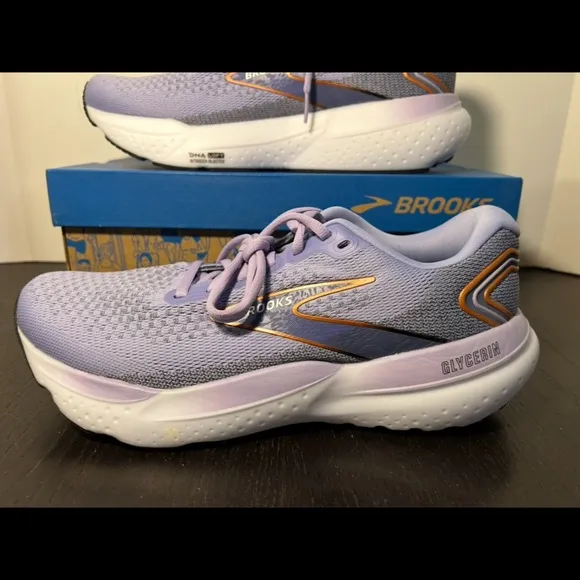 Brooks Glycerin 21 Running Shoes Sneakers Lavender/Black/Copper Womans Size 11