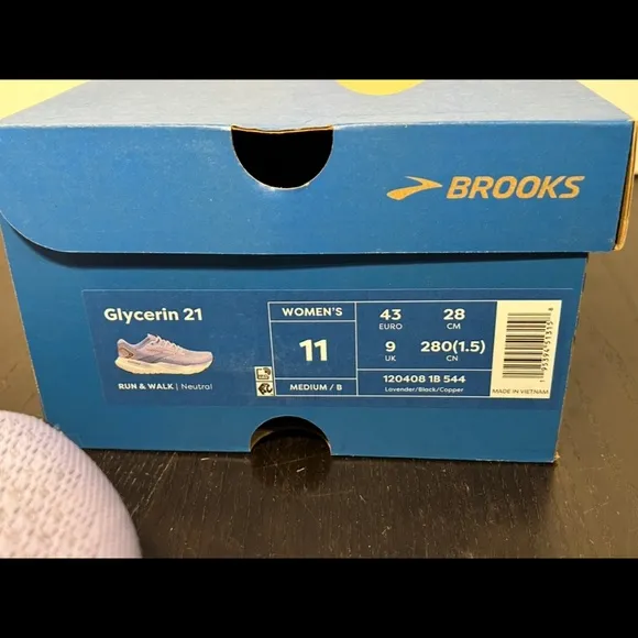 Brooks Glycerin 21 Running Shoes Sneakers Lavender/Black/Copper Womans Size 11