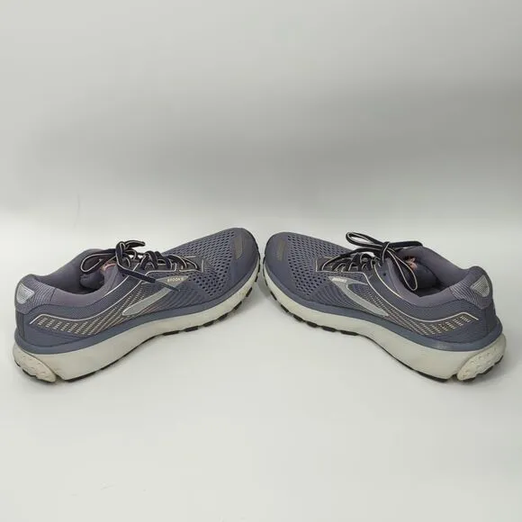 Brooks Women's Ghost 12 Grey Silver Lilac Running Shoes Cushion Neutral 9.5 B