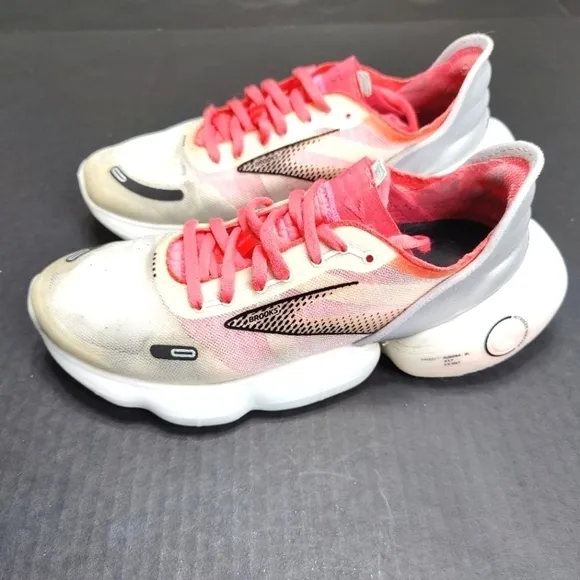 Brooks Women's Project Aurora BL Neutral Grey Coral Black Running Shoes Size 8B