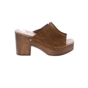 Brown Suede Clogs, Square-toe, Sam Edelman, Size 8.5