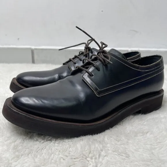 Brunello Cucinelli Women’s Dark Brown Lace Up Oxfords Leather Shoes Size 38