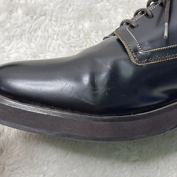 Brunello Cucinelli Women’s Dark Brown Lace Up Oxfords Leather Shoes Size 38
