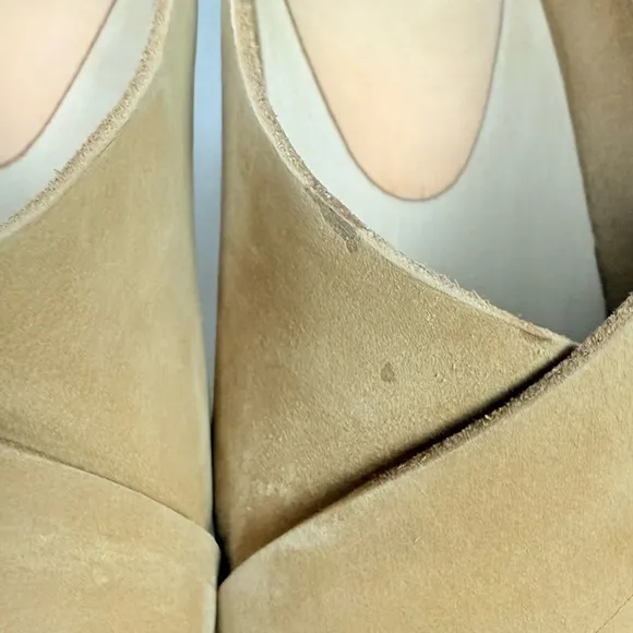 BRYR Sybil Leather Clogs Women's Tan Heeled Mules Wooden Platform