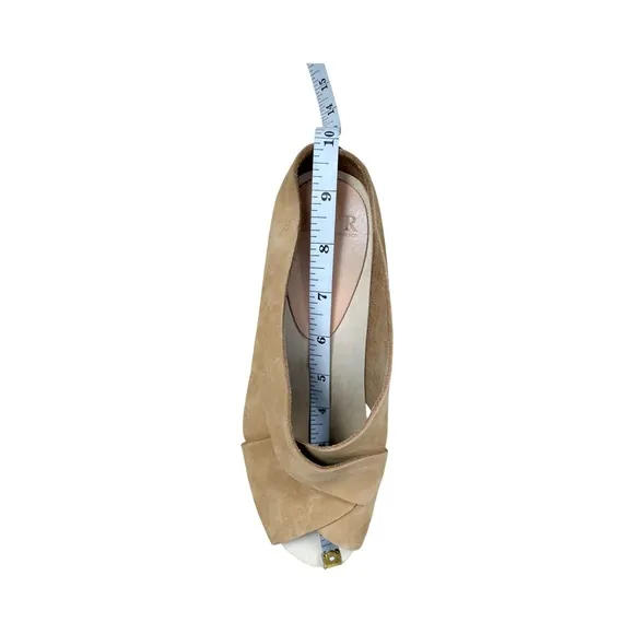 BRYR Sybil Leather Clogs Women's Tan Heeled Mules Wooden Platform