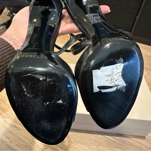 Burberry black stiletto heels size 37