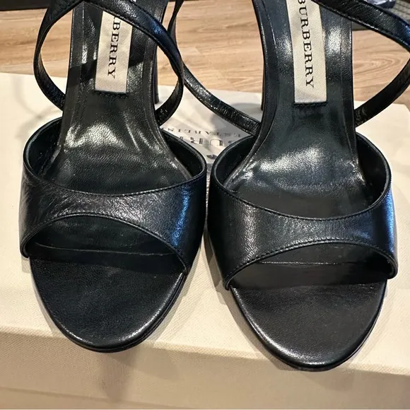 Burberry black stiletto heels size 37