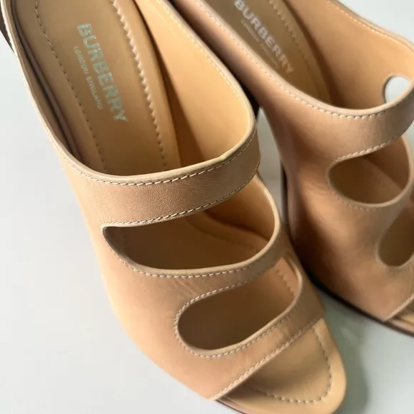 Burberry Cut-out Detail Leather Mules