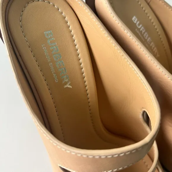 Burberry Cut-out Detail Leather Mules