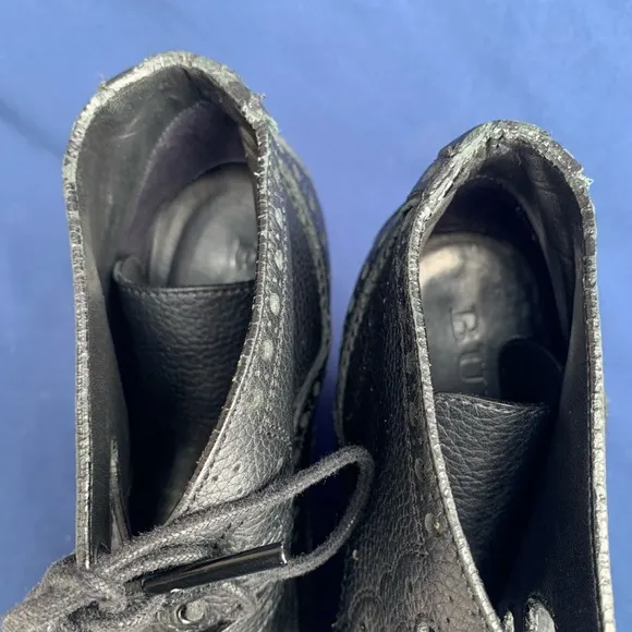 Burberry Prorsum Oxford Wedge black Lace Up heels US10 EU40