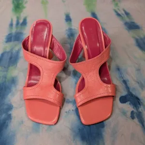By Far Pink open Toe Mules Women Size 36