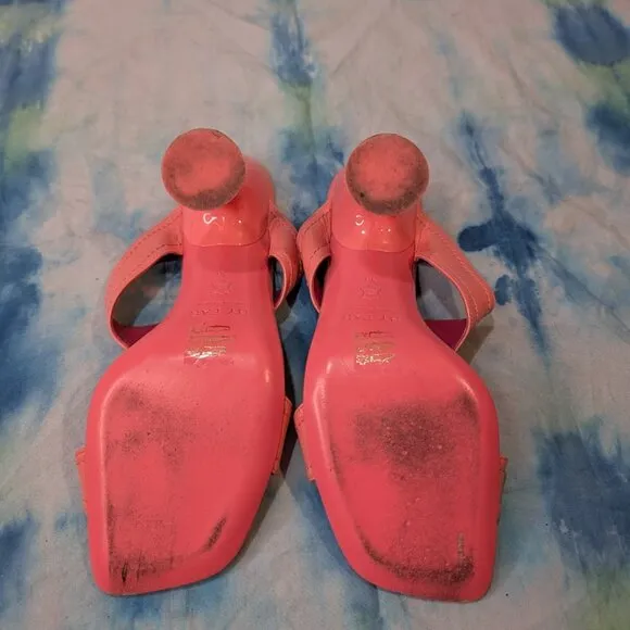 By Far Pink open Toe Mules Women Size 36