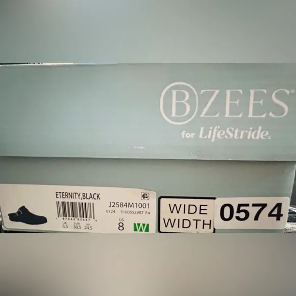 Bzees® Eternity Black Mules Faux Fur Lined Size 8W New in Box