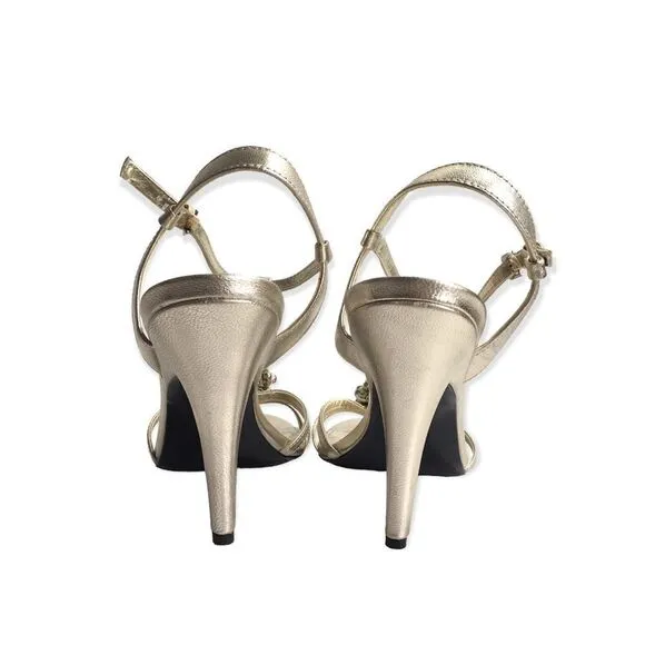 🔃Calvin Klein Gold Open Toe High Heels