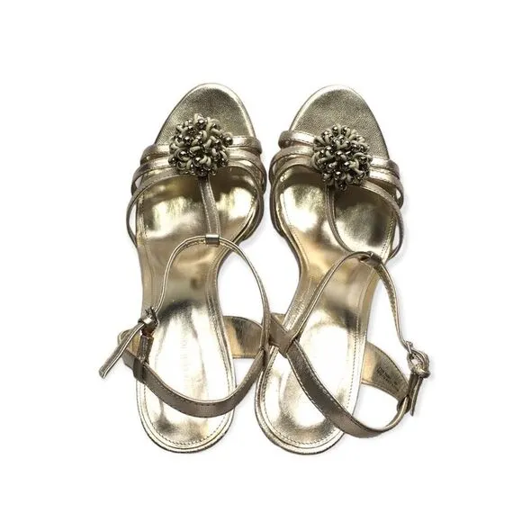 🔃Calvin Klein Gold Open Toe High Heels