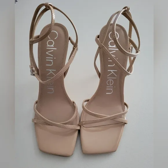 Calvin Klein NWOT Strappy Ankle Heels Size 8.5