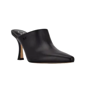 Calvin Klein Odina Sculpted Heel Pointed Toe Dress Mules in Black