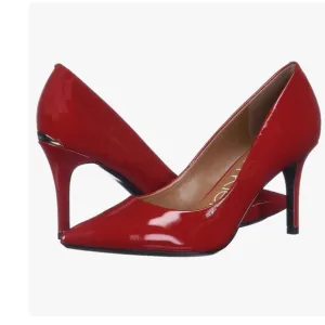 Calvin Klein Red Heels Classic Pointed-Toe Pumps