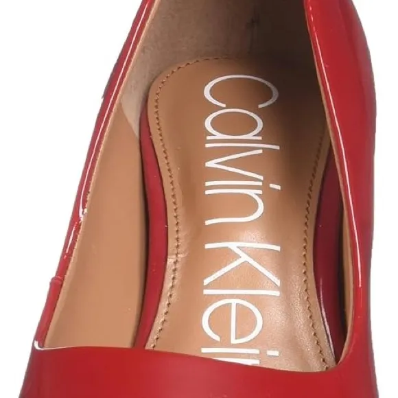 Calvin Klein Red Heels Classic Pointed-Toe Pumps