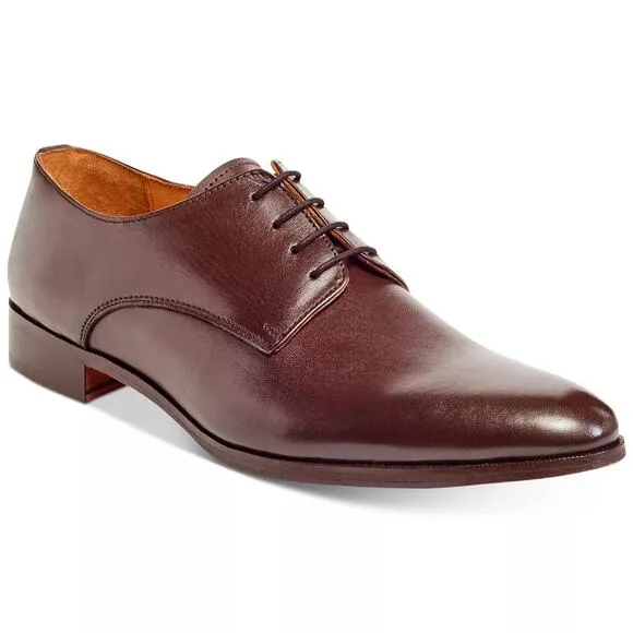 Carlos Santana Men Oxfords Power Plain Derby Size US 10.5D Dark Brown Leather