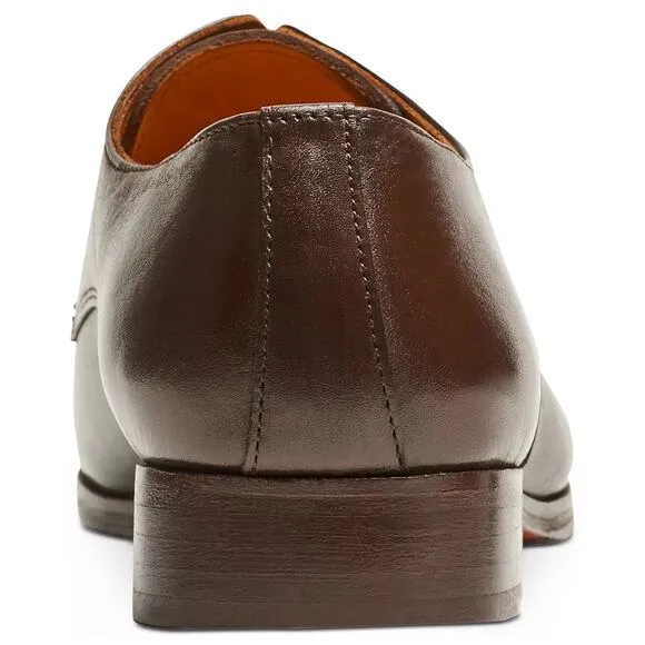 Carlos Santana Men Oxfords Power Plain Derby Size US 10.5D Dark Brown Leather