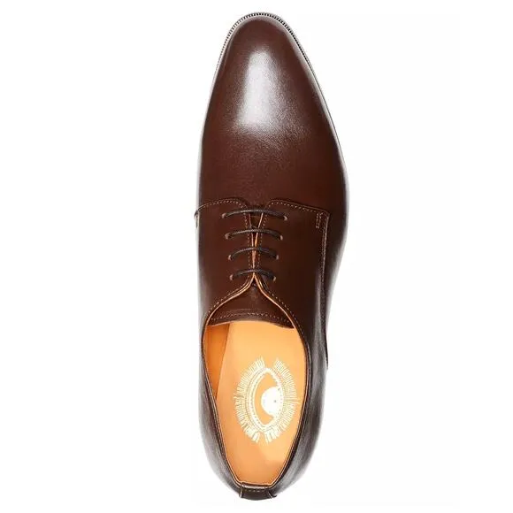 Carlos Santana Men Oxfords Power Plain Derby Size US 10.5D Dark Brown Leather