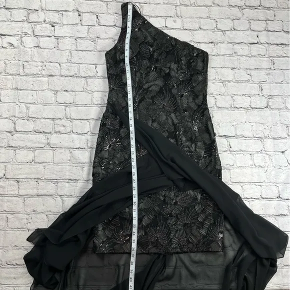 Carmen Marc Valvo Infusion One-Shoulder Sequin Dress 6