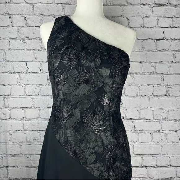 Carmen Marc Valvo Infusion One-Shoulder Sequin Dress 6