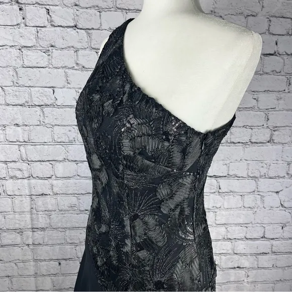 Carmen Marc Valvo Infusion One-Shoulder Sequin Dress 6