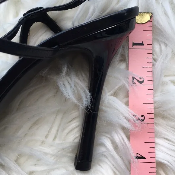 CASADEI Black Leather Strappy Heels